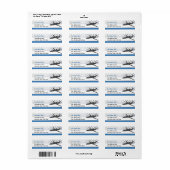 Private Jet Vliegtuig Etiket (Full Sheet)