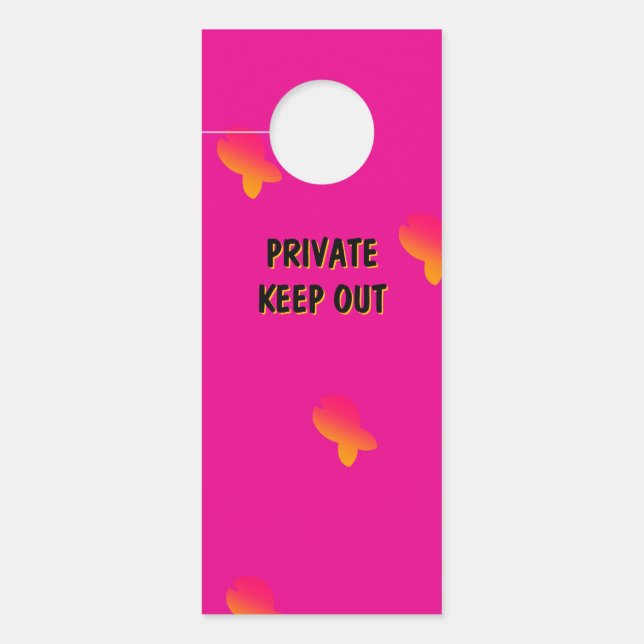 Private Keep Out/Quiet Sleeping Baby Deurhanger (Voorkant)