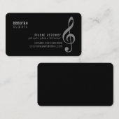 Private Lessons music teacher black Visitekaartje (Voorkant / Achterkant)