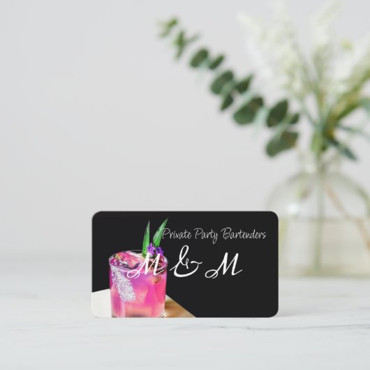Private Party Bartender voor uw speciale evenement Visitekaartje (Staand voorkant)