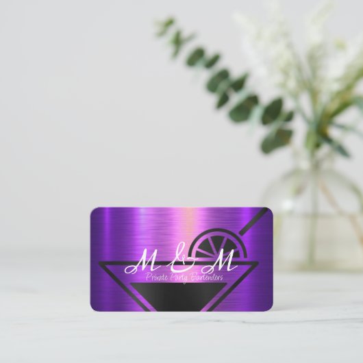 Private Party Bartender voor uw speciale evenement Visitekaartje (Staand voorkant)