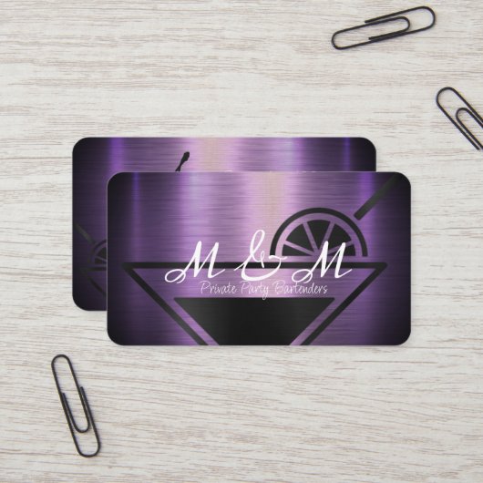 Private Party Bartender voor uw speciale evenement Visitekaartje (Voorkant / Achterkant in situ)