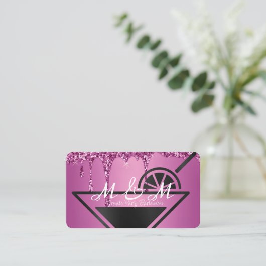 Private Party Bartender voor uw speciale evenement Visitekaartje (Staand voorkant)