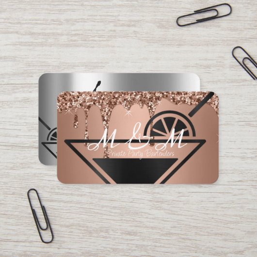 Private Party Bartender voor uw speciale evenement Visitekaartje (Voorkant / Achterkant in situ)