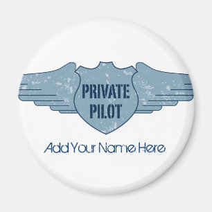 Private Pilot Blue Wings Magneet