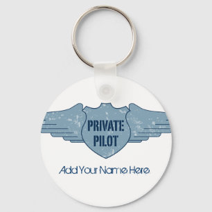 Private Pilot Blue Wings Sleutelhanger
