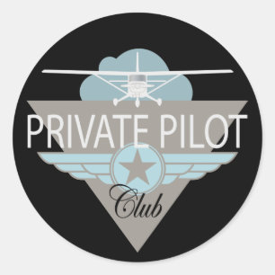 Private Pilot Club Ronde Sticker