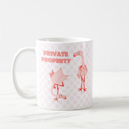 Private Property Flamingos Koffiemok (Links)