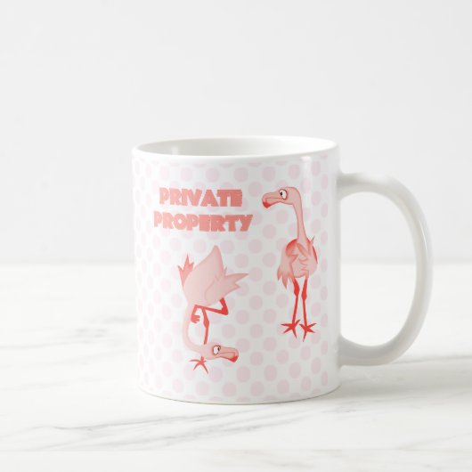 Private Property Flamingos Koffiemok (Rechts)