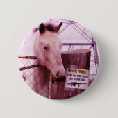 Private Property lavender Horse Ronde Button 5,7 Cm (Voorkant)