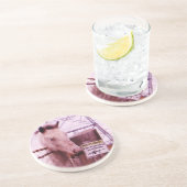 Private Property lavender Horse Zandsteen Onderzetter (Zijkant)