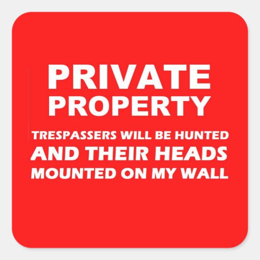 Private Property Sticker (Voorkant)