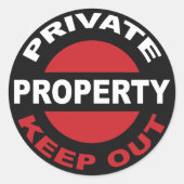 Private Property Sticker (Voorkant)