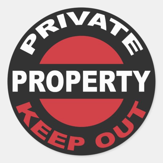 Private Property Sticker (Voorkant)