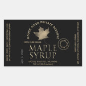 Private Reserve Zwart Label Artisan Maple Syrup (Voorkant)