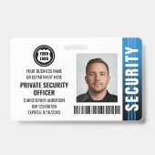 Private Security Guard Officer ID Foto Logo Blauw Badge (Voorzijde)