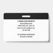 Private Security Guard Officer ID Foto Logo Gray Badge (Back)