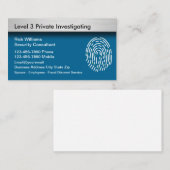 Private Security Investigator Visitekaartjes (Voorkant / Achterkant)