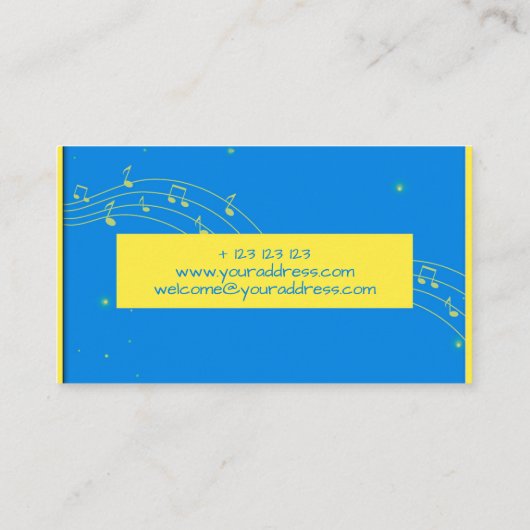 Private Singer Music Teacher Visitekaartje (Achterkant)