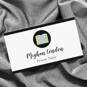 Private Tutor Docent Educator Minimalistisch Boek Visitekaartje