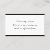 Private Tutor Docent Educator Minimalistisch Boek Visitekaartje (Achterkant)