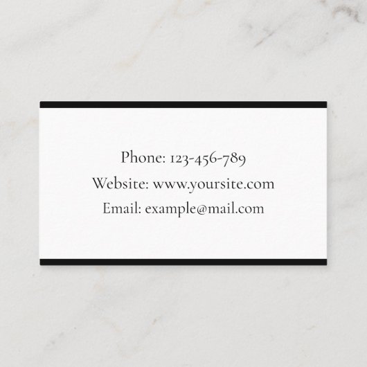 Private Tutor Docent Educator Minimalistisch Boek Visitekaartje (Achterkant)