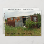 Privé adreswijziging Kaart: Verplaatst naar land Aankondiging (Voorkant / Achterkant)