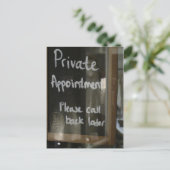 privé-afspraak briefkaart (Staand voorkant)