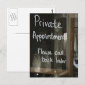 privé-afspraak briefkaart (Voorkant / Achterkant)