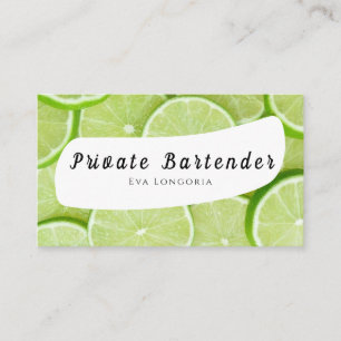 Privé Bartender Zakelijke Pas Visitekaartje