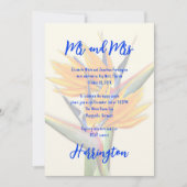 Privé Bruiloft Vogel van het Paradijs Bloemen Part Kaart (Voorkant)