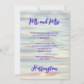 Privé-bruiloftsreceptie Alleen water achtergrond Kaart (Voorkant)