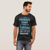 Privé Chef dinosaur grappig grill T-shirt (Voorkant volledig)
