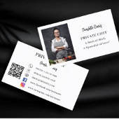 Privé chef-kok fotoslogan QR code Visitekaartje
