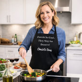 Privé chef-kok zwart wit plezier humor schort