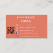 Privé chef terracotta foto boog QR code Visitekaartje (Achterkant)