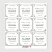 Privé Collectie handgemaakt Transparante Kaars Sticker (Vel)