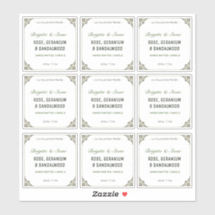 Privé Collectie handgemaakt Transparante Kaars Sticker