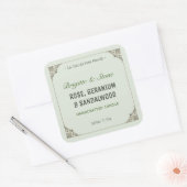Privé Collectie handgemaakt Viridescent Kaars Vierkante Sticker (Envelop)
