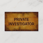privé-detective-Antiek Visitekaartje (Voorkant)