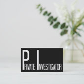Privé-detective Black Simple Visitekaartje (Staand voorkant)