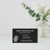 Privé detective onderzoeker Visitekaartjes (Staand voorkant)