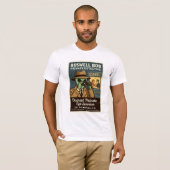 Privé-detective Roswell Aliens 1950's Retro T-shirt (Voorkant volledig)