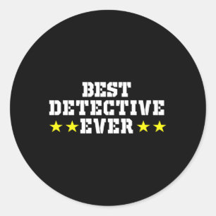Privé detective team Spy onderzoeker Misdaad Spyi Ronde Sticker