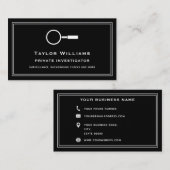 Privé-detective Vergrootglas Visitekaartje (Voorkant / Achterkant)