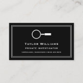 Privé-detective Vergrootglas Visitekaartje (Voorkant)
