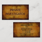 privé-detective-Visitekaartje Visitekaartje (Voorkant / Achterkant)