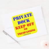 PRIVÉ DOCK OF UW AANGEPASTE LOCATIE VIERKANTE STICKER (Envelop)
