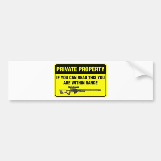 Privé-eigendom Bumpersticker (Voorkant)