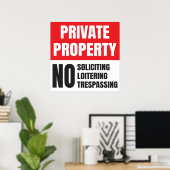 Privé eigendom Geen aanvraag Poster (Thuiskantoor)